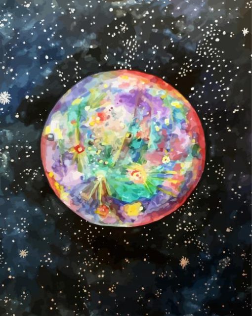 Colorful Mercury Planet paint by numbers