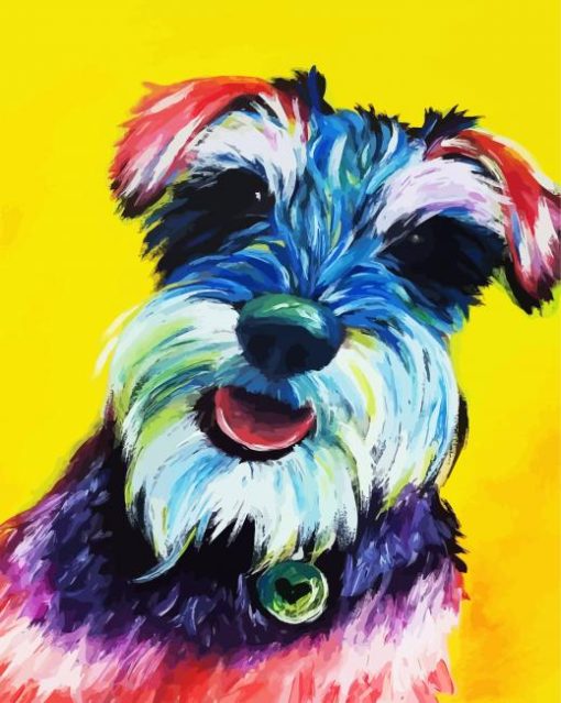 Colorful Schnauzer paint by numbers