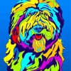 Colorful Sheepdog paint by numbers