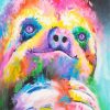 Colorful Sloth paint by numbers
