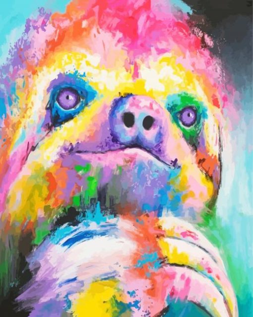 Colorful Sloth paint by numbers
