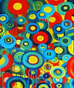 Colorful Splatter Circles paint by numbers
