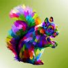 Colorful Squirrel Art paint by numbers