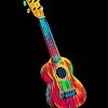 Colorful Ukulele Guitar paint by numbers