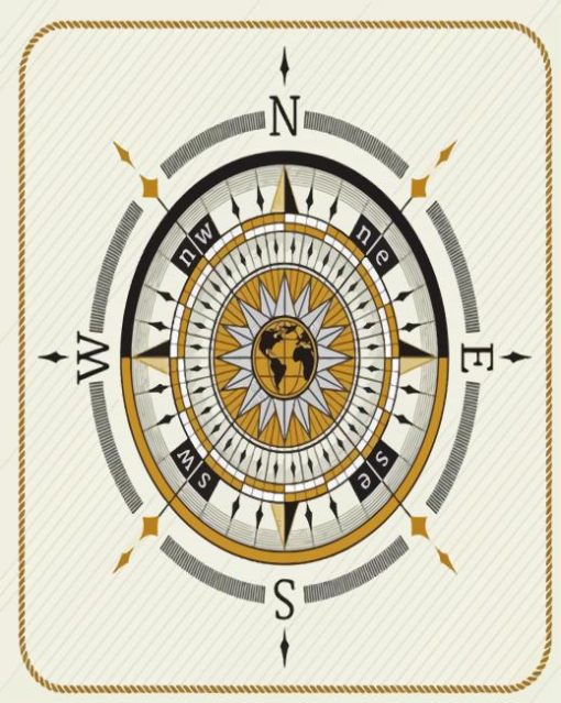 Compass Illustration paint by numbers
