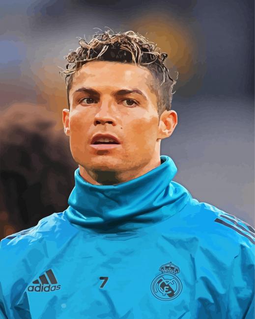 Handsome Cristiano Ronaldo paint by numbers
