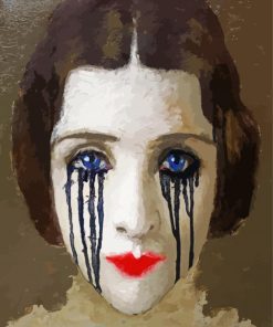 Crying Woman Art paint by numbers