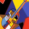 Cubist Musical Instrument paint by numbers