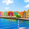 Colorful Buildings In Curacao paint by numbers