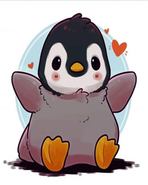 Cute Little Penguin paint by numbers
