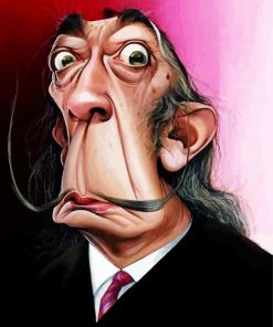 Salvador Dalí Caricature paint by numbers