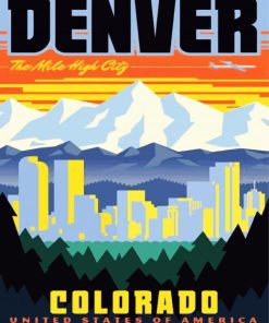 The Beautiful Denver Poster paint by numbers