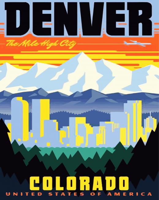 The Beautiful Denver Poster paint by numbers