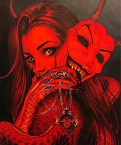 Devil Girl Art paint by numbers