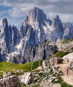 Aesthetics Dolomite Mountains paint by numbers
