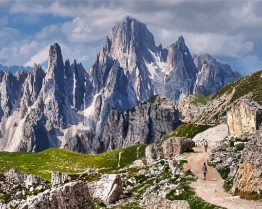 Aesthetics Dolomite Mountains paint by numbers