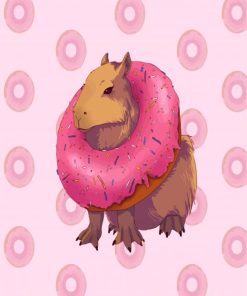 Capybara Into Donuts paint by numbers