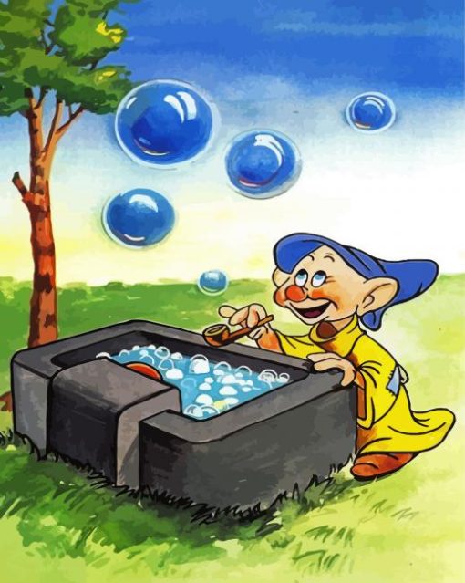 Dopey Blowing Bubbles paint by numbers