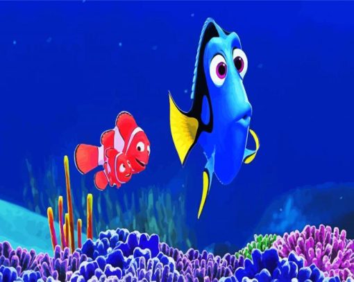 Dory And Clownfishes paint by numbers