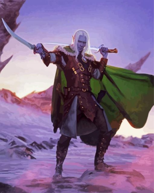 Drizzt Do'Urden paint by numbers