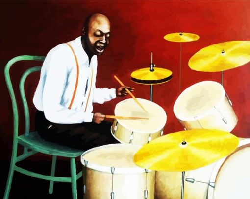 Drummer Man Art paint by numbers