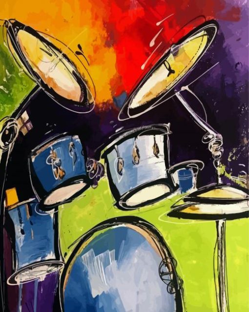 Drums Musical Instrument paint by numbers