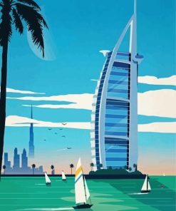 Burj Al Arab Dubai paint by numbers