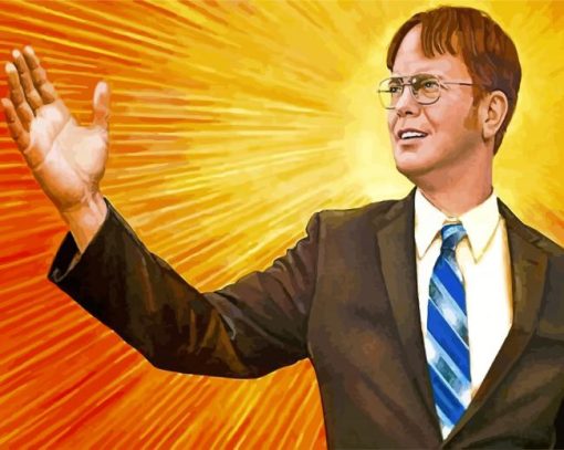 Dwight Schrute Illustration paint by numbers