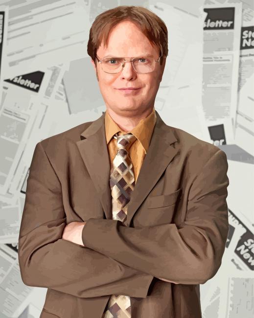 Dwight Schrute paint by numbers
