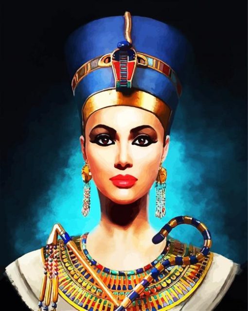 Egyptian Queen Nefertiti Paint By Numbers - Canvas Paint by numbers