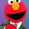 Elmo Wearing A Suit paint by numbers