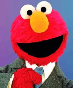 Elmo Wearing A Suit paint by numbers
