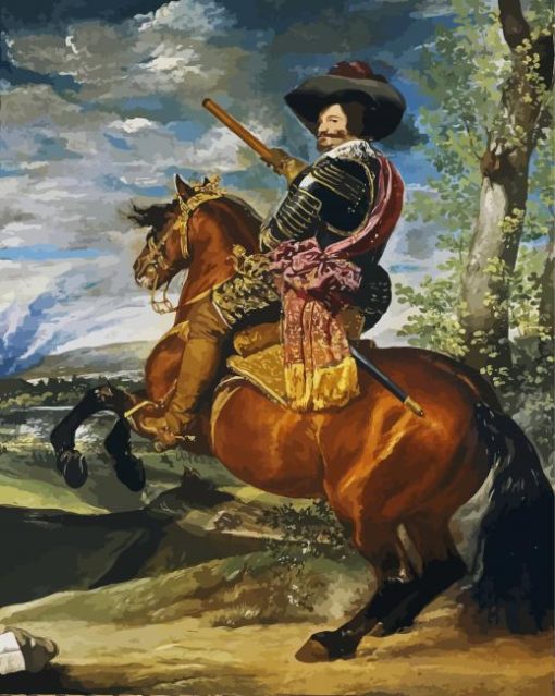 Equestrian Portrait Of The Count Duke Of Olivares paint by numbers