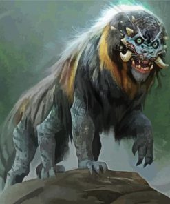 Fantasy Lion Beast paint by numbers