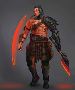 Fantasy Barbarian paint by numbers