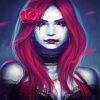 Fantasy Gothic Vampire paint by numbers