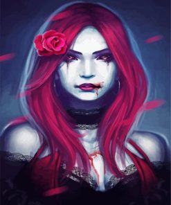 Fantasy Gothic Vampire paint by numbers