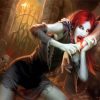 Fantasy Scary Vampire paint by numbers