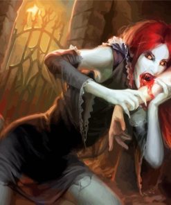 Fantasy Scary Vampire paint by numbers