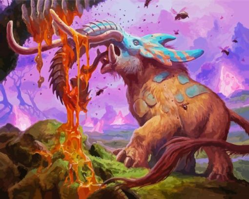 Fantasy Mammoth Animal paint by numbers