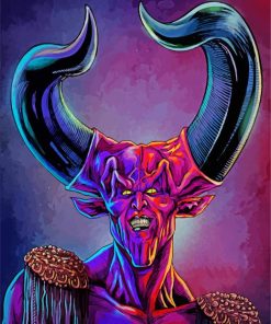 Scary Fantasy Devil paint by numbers