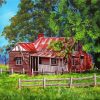 Farm Wooden House paint by numbers