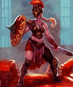 Female Gladiator paint by numbers