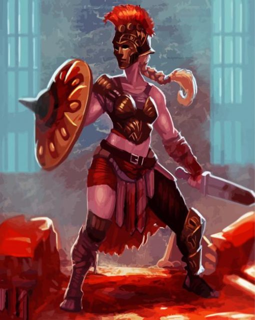 Female Gladiator paint by numbers