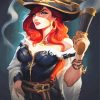 Female Pirate paint by numbers