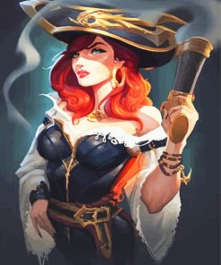Female Pirate paint by numbers