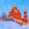Snowy Uspenski Cathedral paint by numbers