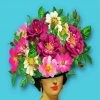 Floral Woman Head paint by numbers