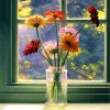Beautiful Flowers On Window paint by numbers