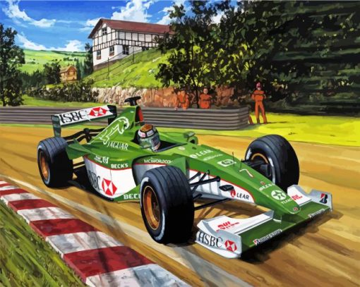 Formula One Race Car paint by numbers